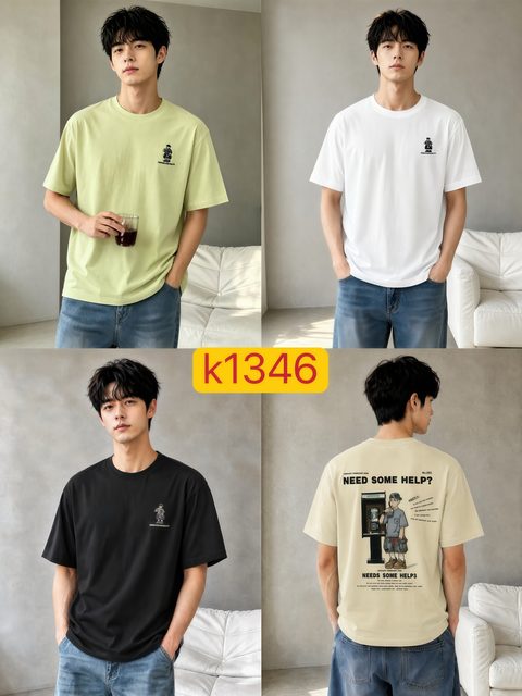 Style K1346 custom men's t-shirt on model