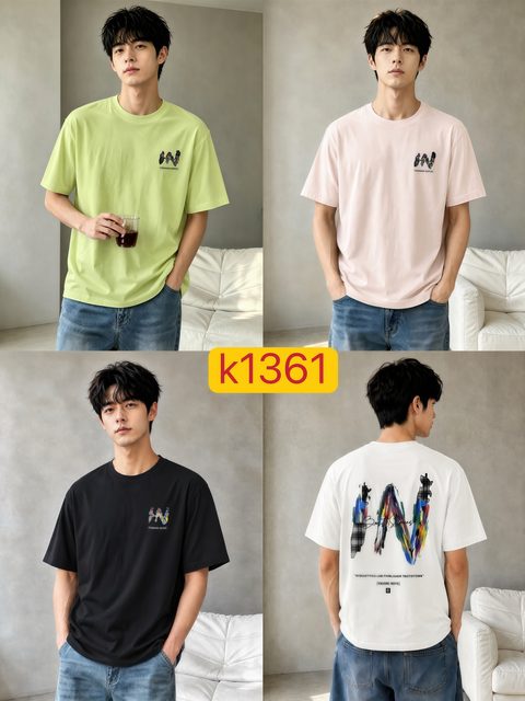 Style K1361 custom men's t-shirt on model