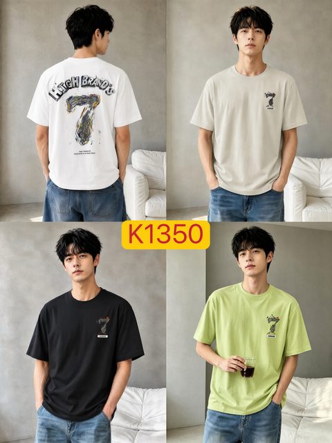 Style K1350 custom men's t-shirt on model